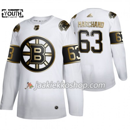 Lapsille NHL Boston Bruins Pelipaita Brad Marchand 63 Adidas 2019-20 Golden Edition Valkoinen Authentic